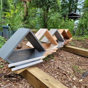 Cedar Dove Nesting Box, Bird House, Wall-Mounted, Rustic, Robins
