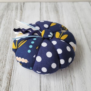 Navy Blue Pin Cushion - Sewing Needle Holder - Needlecrafting Accessory