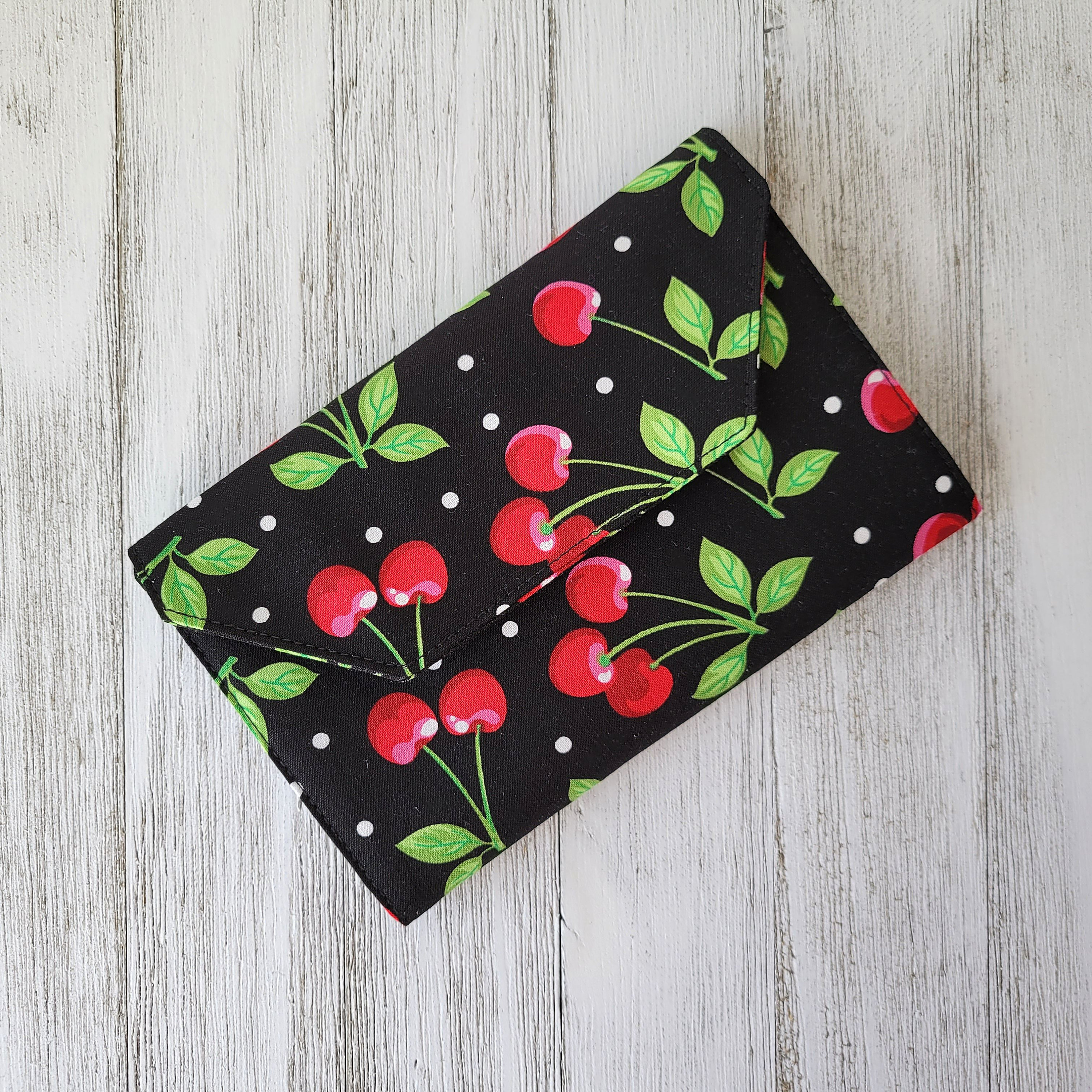 Cathayana RFID Blocking Card Purse - Red Cherry Blossom: Design Quest