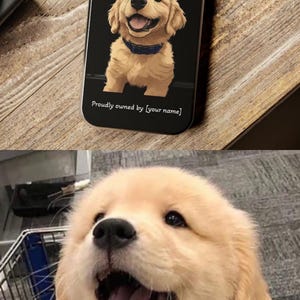 Personalized Pet Cartoon Tough Phone Case, Customized Cover, Animal Lover Gift, Protective Silicone, Pet Owner Accessory