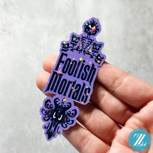 Haunted Mansion Foolish Mortals Wallpaper Sticker, Holographic Disneyland Decal
