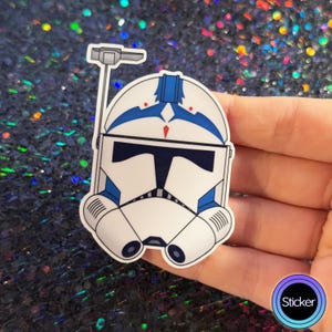 Fives Helmet Sticker, Star Wars Clone Wars Sticker