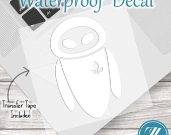 Eve from WALL-E Vinyl Decal, Disney Waterproof Decal for Cars and Laptops