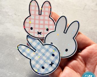 Miffy Pastel Face Sticker, Spring Bunny Decal