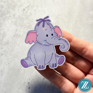 Lumpy Heffalump Sticker, Holographic Disney Winnie the Pooh Decal