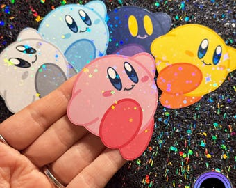 Holographic Kirby Sticker: Different Colors