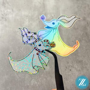 Zero Sticker, Holographic Nightmare Before Christmas Decal