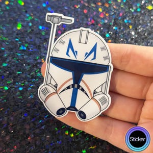 Captain Rex Helmet Sticker, Clone Wars Star Wars Sticker