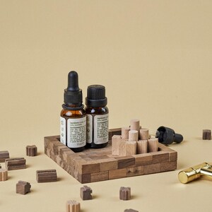 DIY houten geurverspreider, beuken walnoot zwaluwstaart schrijnwerk, natuurlijke huisgeurkit