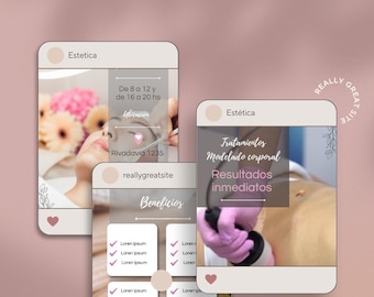 Editable social media template