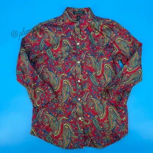 90s Paisley Polo - Etsy
