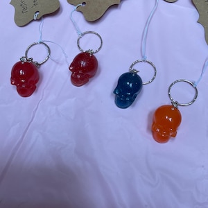 Resin Skull Keychain