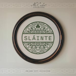 Sláinte and Shamrock Celtic-inspired Irish Square Unframed Archival Giclée Fine Art Print image 10