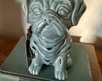 Ceramic Pug Saschet Holder | Pug Dog Figurine