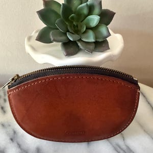 Vintage COACH Coin Pouch | Men’s COACH Coin Pouch | Brown Leather Coin Pouch