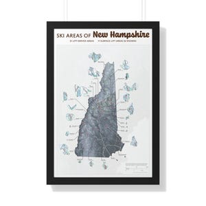 Schigebiete von New Hampshire - Gerahmtes Bild