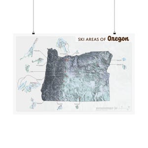 Schigebiete von Oregon - Ungerahmt