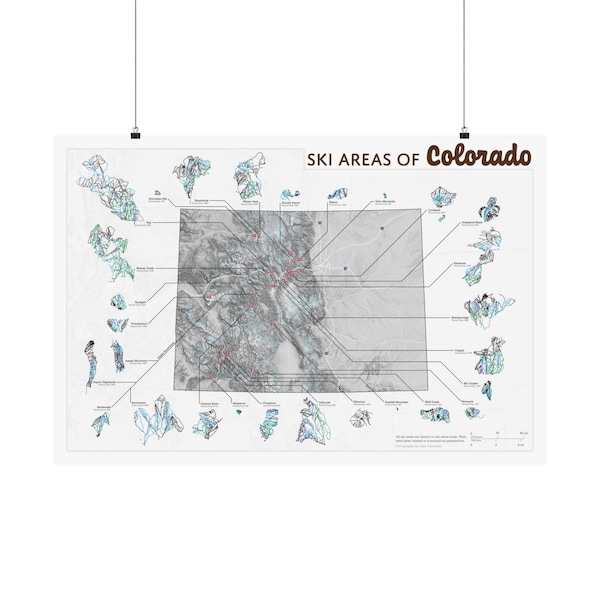 Ski Areas of Colorado - Unframed