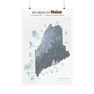 Ski Areas of Maine - Unframed