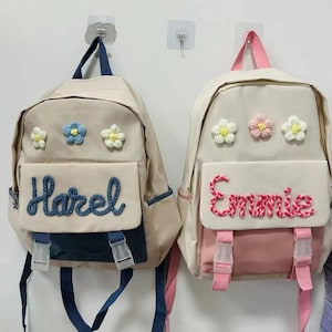 Sac à dos personnalisé pour tout-petit - Sac pour enfant avec nom personnalisé, sac à dos brodé pour bébé, cartable pour enfants d'âge préscolaire, cadeau de Noël pour enfant