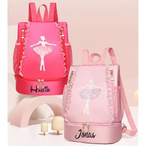 Personalized Embroidered Dance Backpack: Girls&#39; Oxford Shoulder Bag