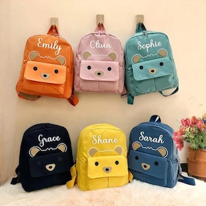 Sac à dos brodé personnalisé pour tout-petit - Cartable personnalisé pour enfants, sac à dos personnalisé pour enfants, cadeau pour tout-petits, cartable prénom personnalisé