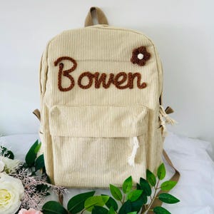 Personalized Hand-Embroidered Backpack | Custom Toddler School Bag | Kids Name Backpack | Cute Preschool Bookbag | Gift for Boys & Girls