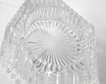 Anna Hutte Bleikristall gepresster Bleikristall sechseckiger Briefbeschwerer Aschenbecher Schale