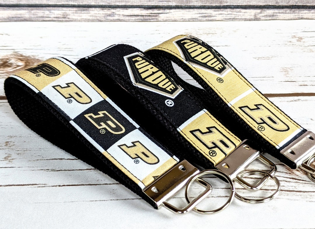 Purdue University Fabric Wristlet Key Fob Keychain - Etsy