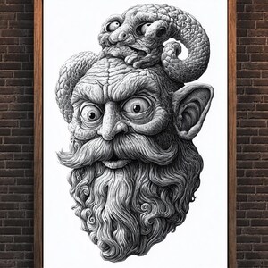 Just Plain Weird Wall Art Print, Dark Fantasy Wall Decor, Weird Fantasy Wall Art, Digital Fantasy Art, Creepy Fantasy Art, Surreal Art