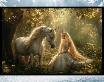 魔法の森のユニコーンのダウンロード：デジタルアート、すぐに