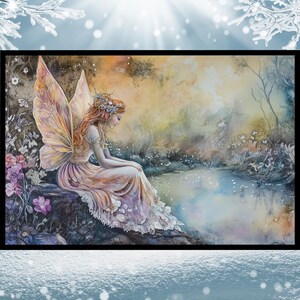 Fey Reflections Fantasy Wall Art Print, Fantasy Landscape, Mystic Fantasy Decor, Magical Fantasy Art, Mythical Fantasy Art, Fairie Art Print