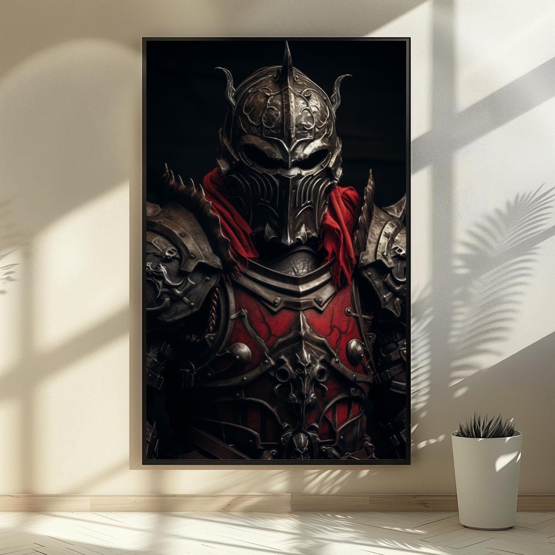 Iron Lord: Dark Fantasy Knight Wall Art Print - Gothic Warrior Decor ...
