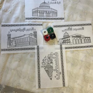 kids tatreez craft Palestinian theme