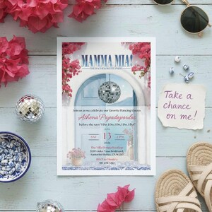 Mamma Mia! Themed Invitation Template (5"x7" Digital Download)