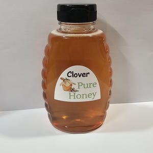 Home Grown And Handmade Tasty 1IB Pure Clover Honey For Sale, For Herbal Teas, Homestead Gifts, Beekeeper Gifts, Christmas Gifts, Honey Bee