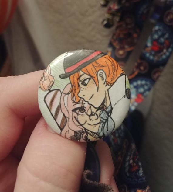 Custom Digitally Drawn 1 1/4in Hand Pressed Buttons