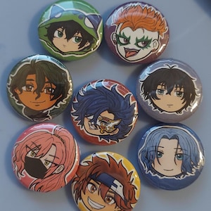 Infinitely Sk8ing Boys Anime Button Set 1 1/4 in