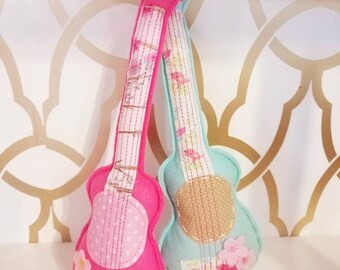 Guitar Shaped Pillow Etsy