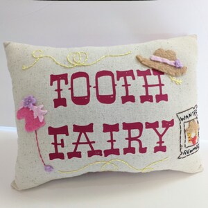 Cowgirl Western Themed Tooth Fairy Pillow image 2