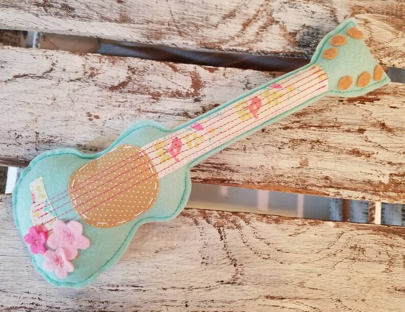 Acoustic Guitar Shaped Tooth Fairy Pillow Ukulele Or Banjo Etsy