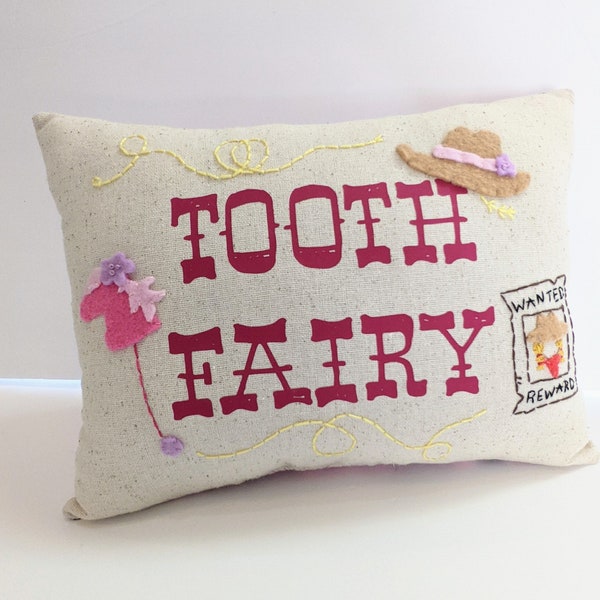 Cowgirl Western Themed Tooth Fairy Pillow