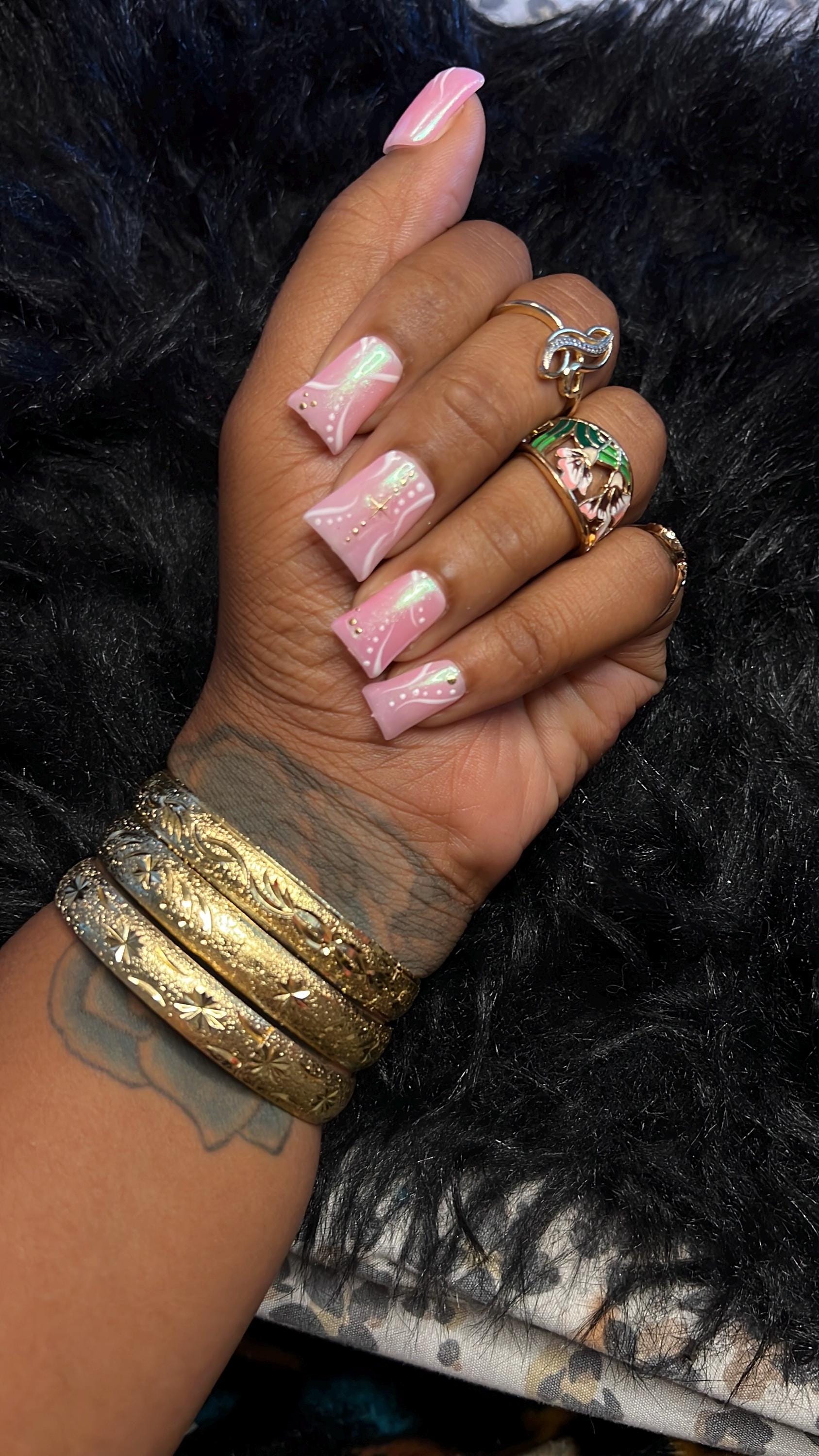 Adorable Curved Short Acrylic Nails