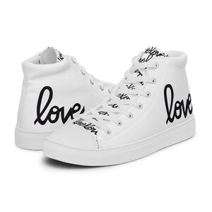 Women’s high top love canvas shoes