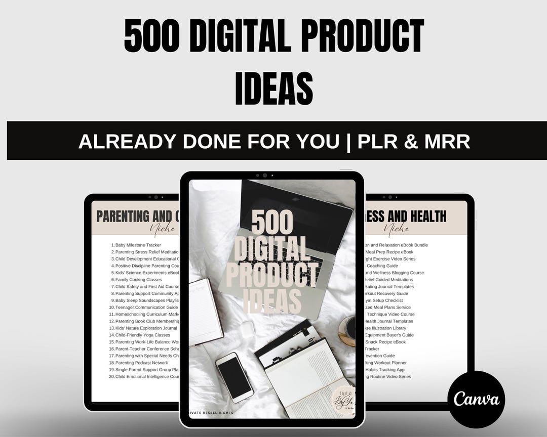 500 Digital Products Ideas for Passive Income, Done for You With MRR ...