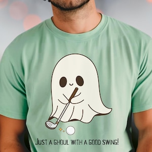 Custom Golfer Halloween Tee, Golfing Costume Shirt, gift halloween golf, Golf Lover Gift, Halloween Golf Shirt, Golf Player Top