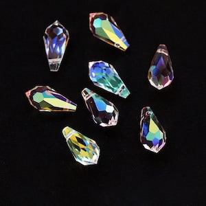 Mini Teardrop for Suncatcher Aura Small Crystal Drop AB Aurora Borealis Prism Rainbow Maker Chandelier Crystal Glass (TR-113)