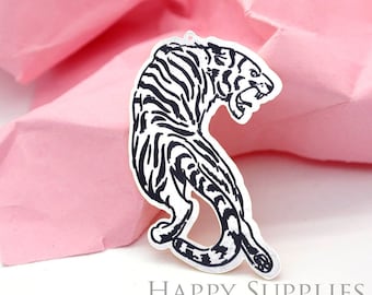 Stainless Steel Earring Charms,Engraving Charms,Tiger Charms,Jewelry Supplies,Earrings Charms,Necklace Pendants, Jewelry Supplies (ESD007)