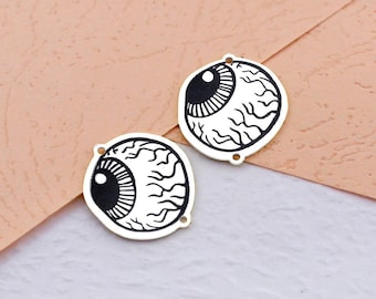 Stainless Steel Earring Charms,Engraving Charms,Eye Charms,Jewelry Supplies,Earrings Charms,Necklace Pendants, Jewelry Supplies (ESD018)