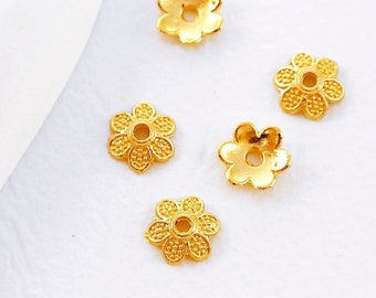 50pcs 14k Gold plated Brass Tube Spacer Beads, DIY Jewelry Making Supplies Wholesale (NZG653)